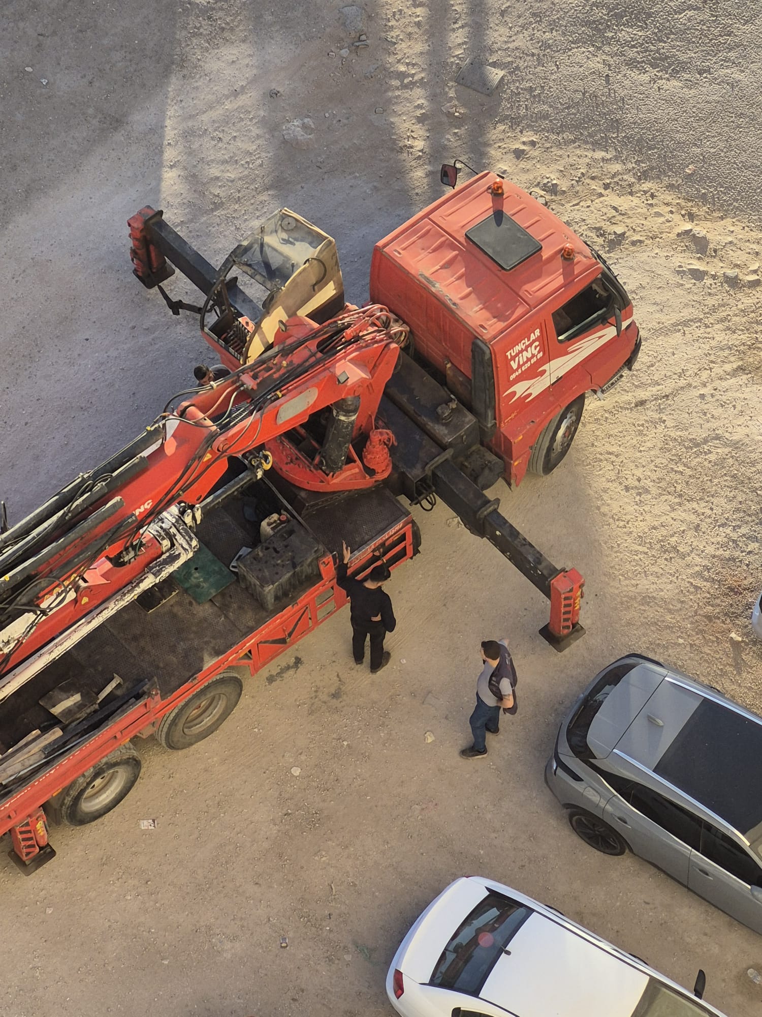 Asansör montaj vinç çalışması Mardin